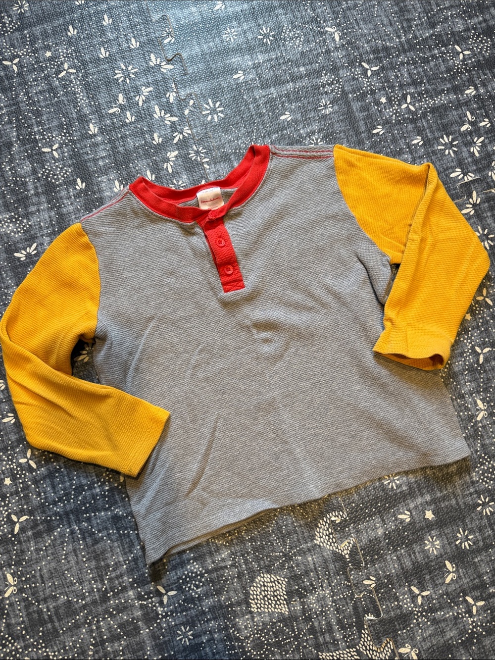 Hanna 6-7 Colorblock Henley Waffle